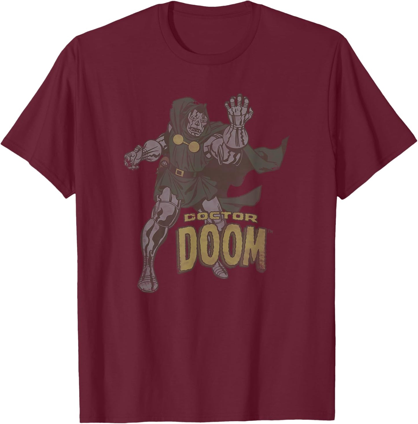 Marvel Fantastic Four Doctor Doom Vintage Portrait T-Shirt - T-Shirt | Maroon