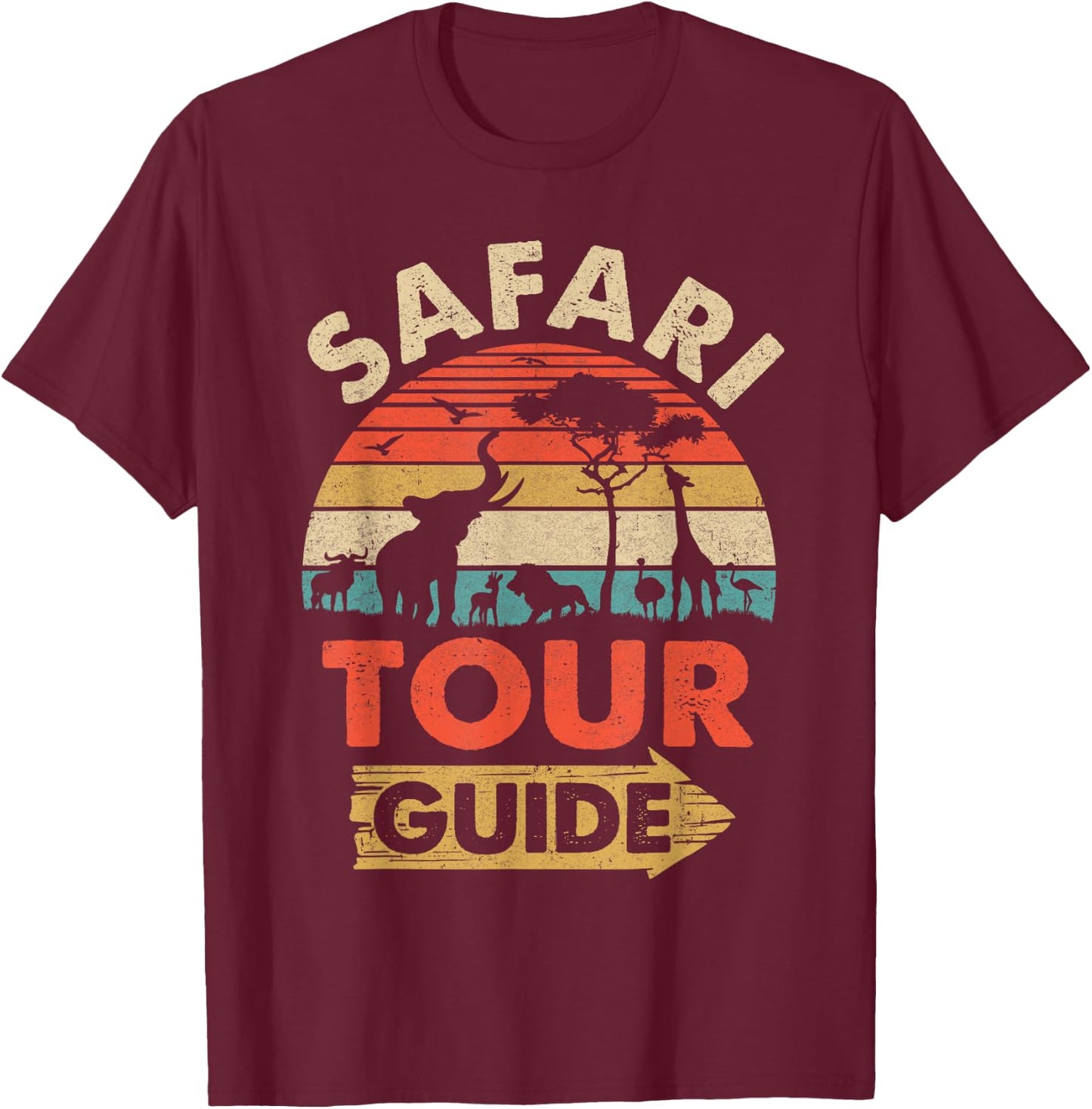 Cool Safari Squad Women Zoo Animal African Jungle T-Shirt - T-Shirt | Maroon