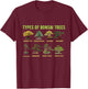 Types of Bonsai Trees Shirt Bonsai Shirt Apparel Bonsai T-Shirt - T-Shirt | Maroon