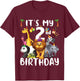 Its My 2nd Birthday Zoo Shirt Safari Jungle Animals Lover T-Shirt - T-Shirt | Maroon