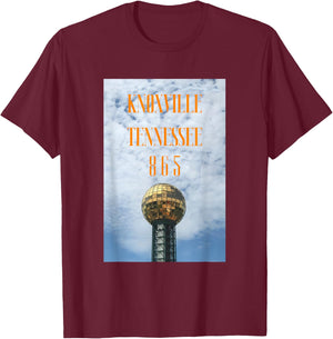 Sunsphere Tower Knoxville 865 Tennessee Travel Souvenir T-Shirt - T-Shirt | Maroon