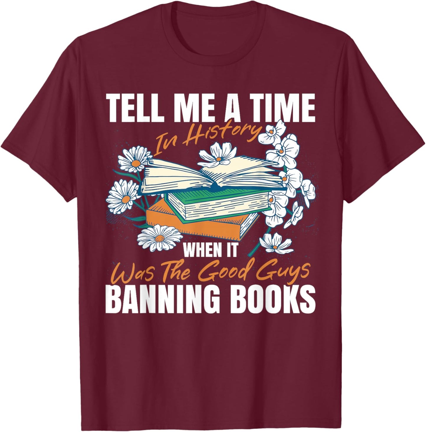 Banned Books Week Librarian Read Banned Books T-Shirt - T-Shirt | Maroon