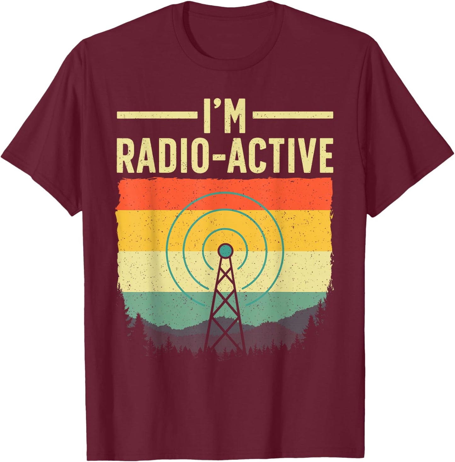 Cool Ham Radio Art Women Ham Operator Amateur Radio T-Shirt - T-Shirt | Maroon