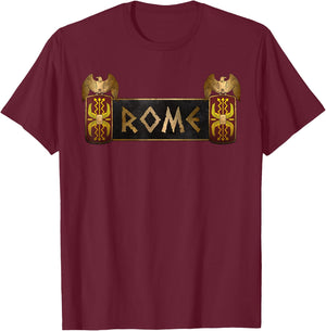 Ancient Roman Army Shields T-Shirt - T-Shirt | Maroon
