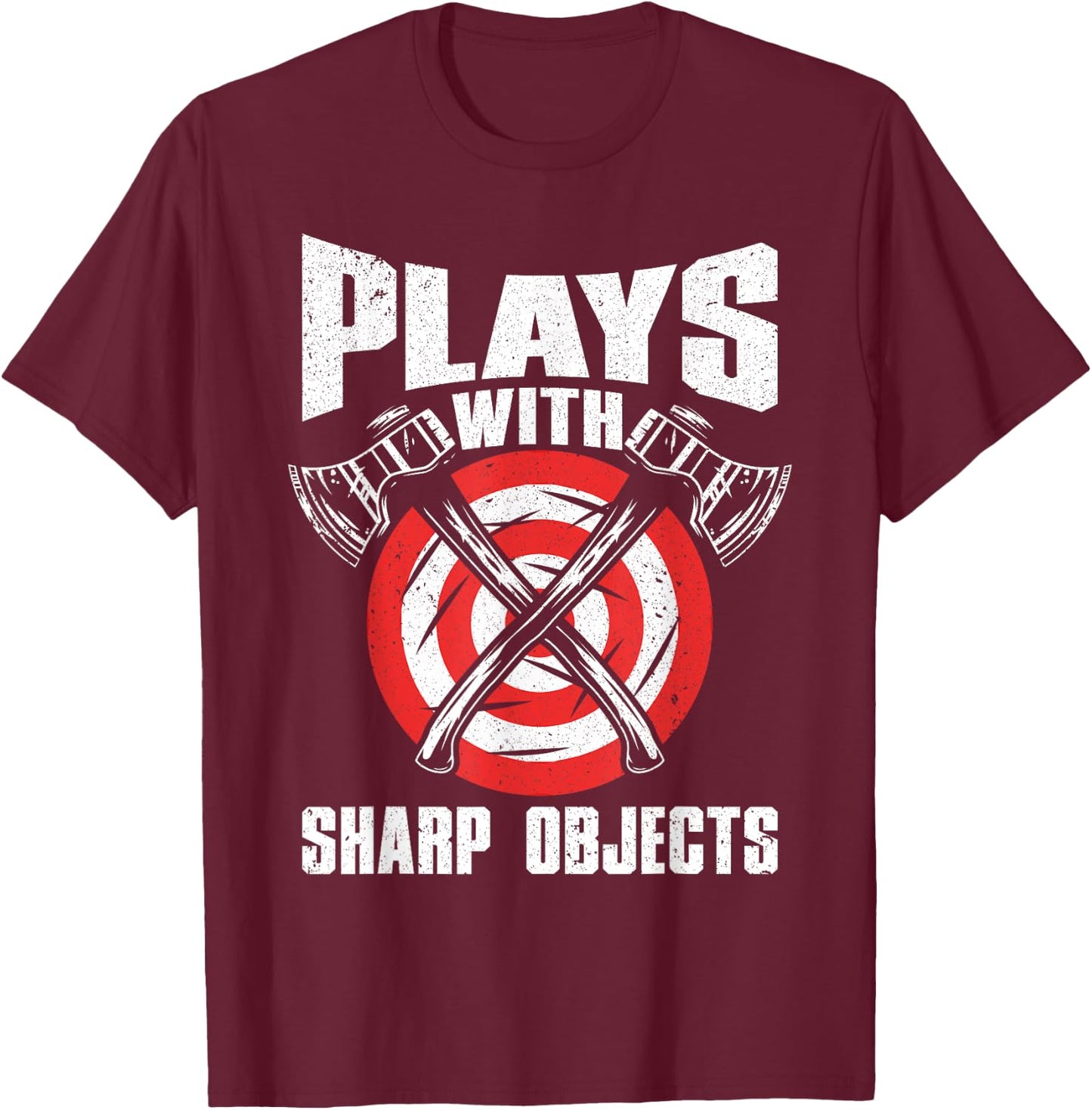 Funny Axe Throwing Design Women Ax Throwing Lover T-Shirt - T-Shirt | Maroon