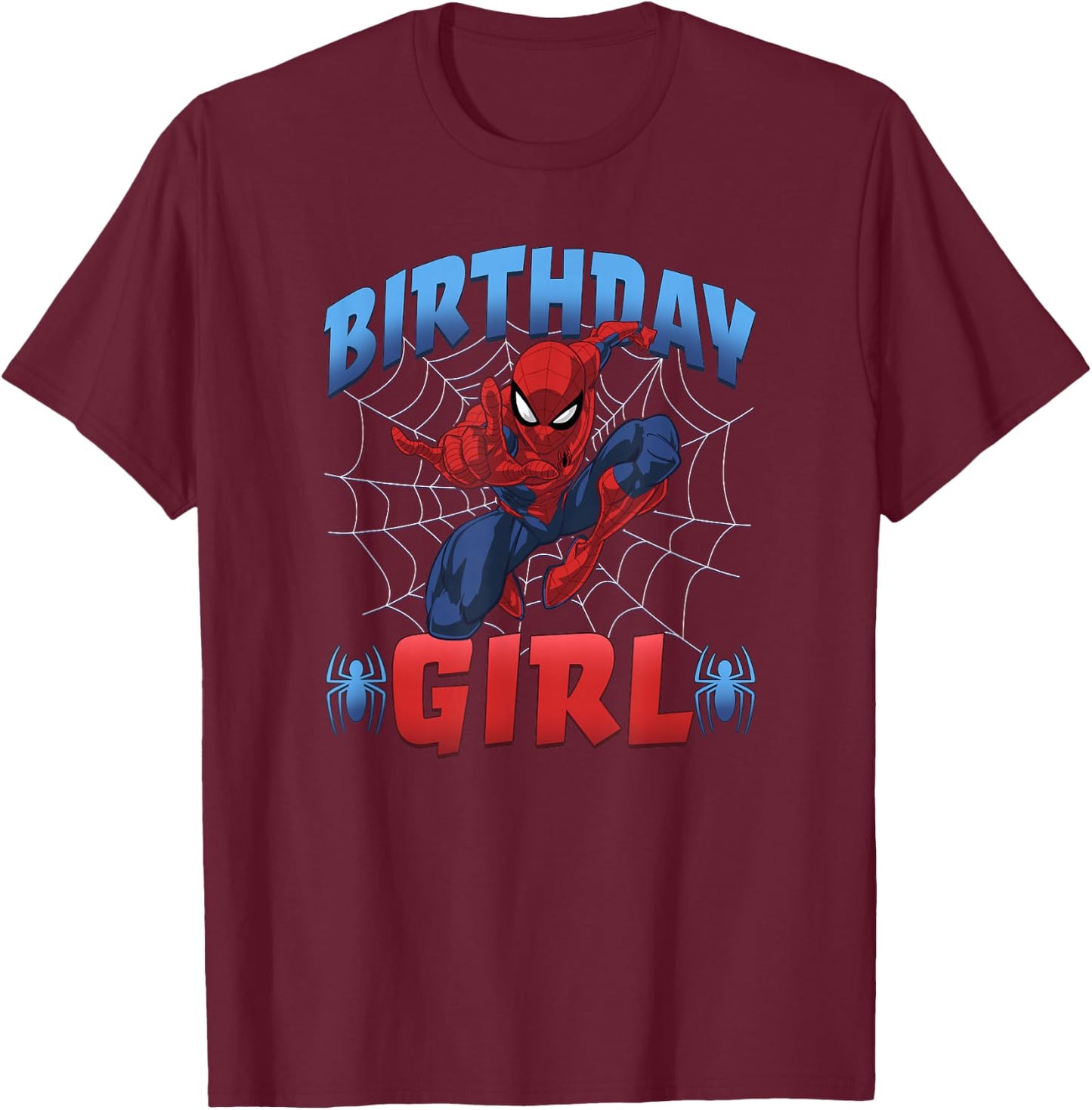 Marvel Spider-Man Birthday Girl Classic T-Shirt - T-Shirt | Maroon