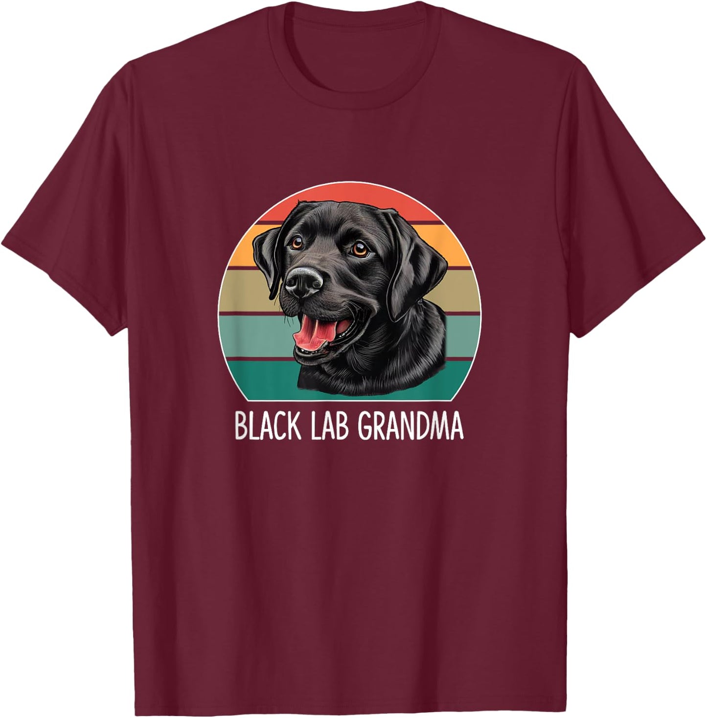 Black Lab Grandma T-Shirt - T-Shirt | Maroon