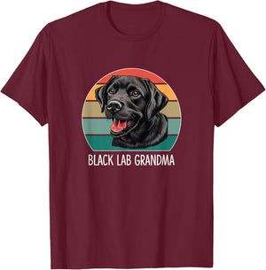 Black Lab Grandma T-Shirt - T-Shirt | Maroon
