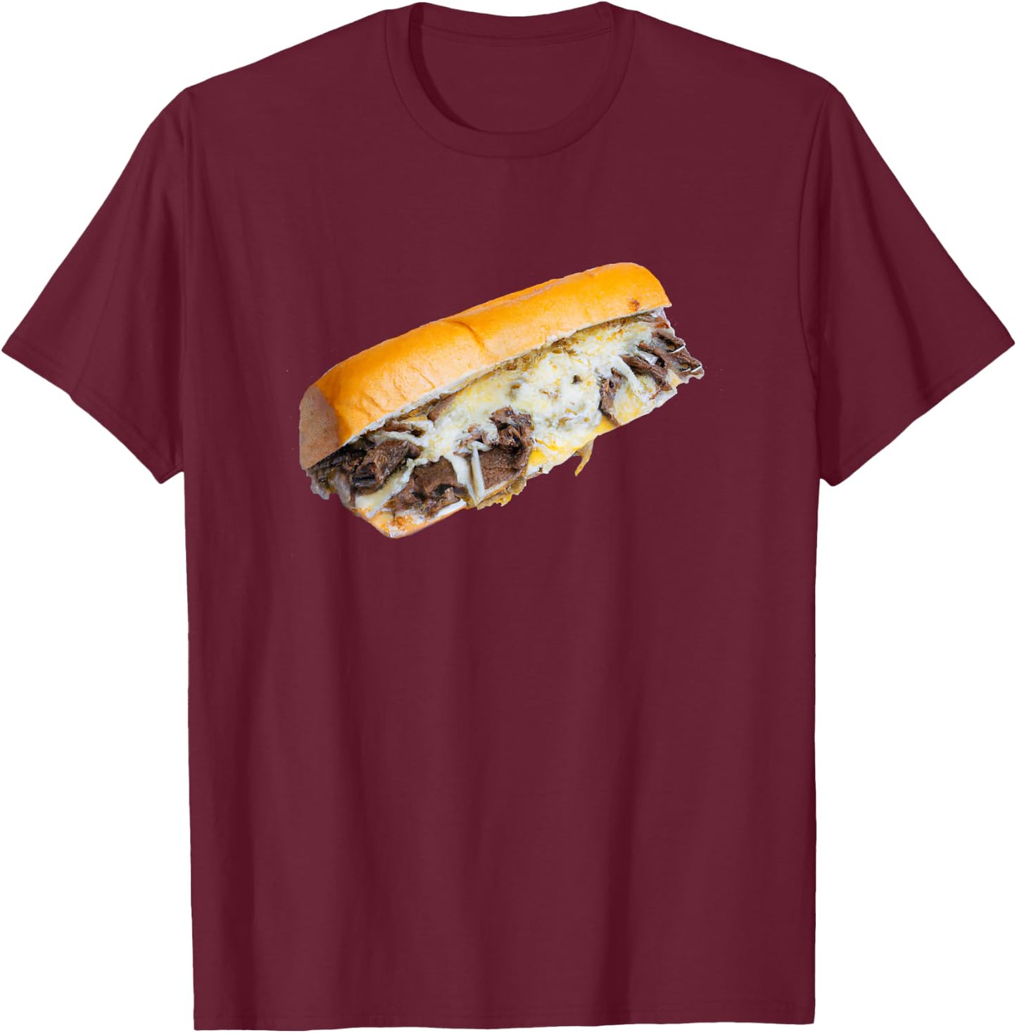 Philly Cheesesteak Sub T-Shirt - T-Shirt | Maroon