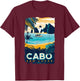 Cabo San Lucas Tropical Beach Mexico Travel Vintage T-Shirt - T-Shirt | Maroon