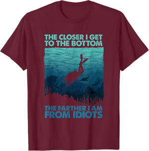 Funny Scuba Diving Themed Design Women Scuba Dive T-Shirt - T-Shirt | Maroon