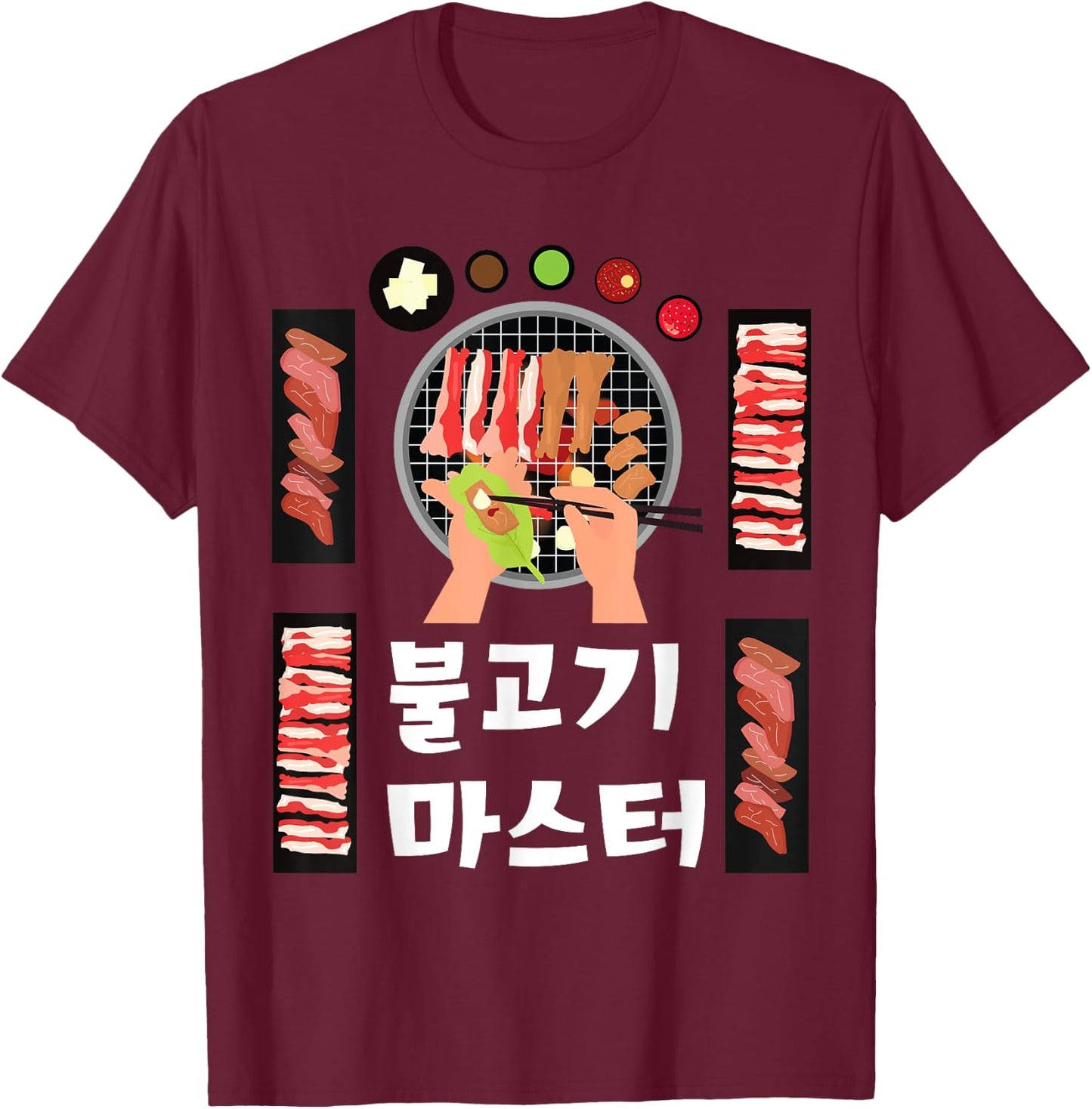 Bulgogi Hangul KBBQ T-Shirt - T-Shirt | Maroon
