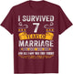 7th Wedding Anniversary shirt Couples Husband Wife 7 Years T-Shirt - T-Shirt | Maroon