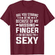 Finger Amputee Outfit Amputation Amputated Missing Finger T-Shirt - T-Shirt | Maroon