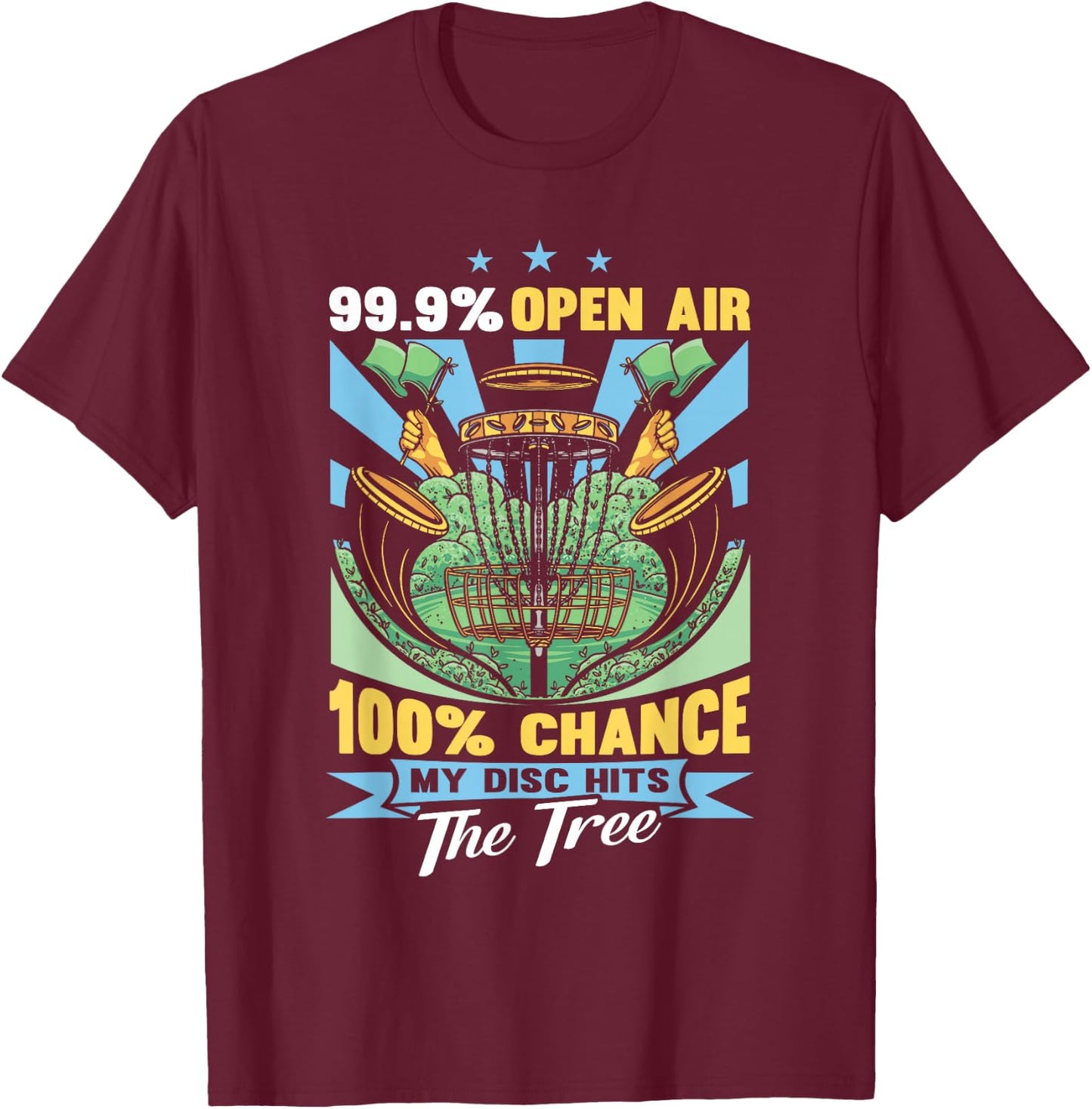 Funny Disc Golf Player T-Shirt - T-Shirt | Maroon