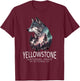 Timber Wolf Yellowstone National Park T-Shirt - T-Shirt | Maroon