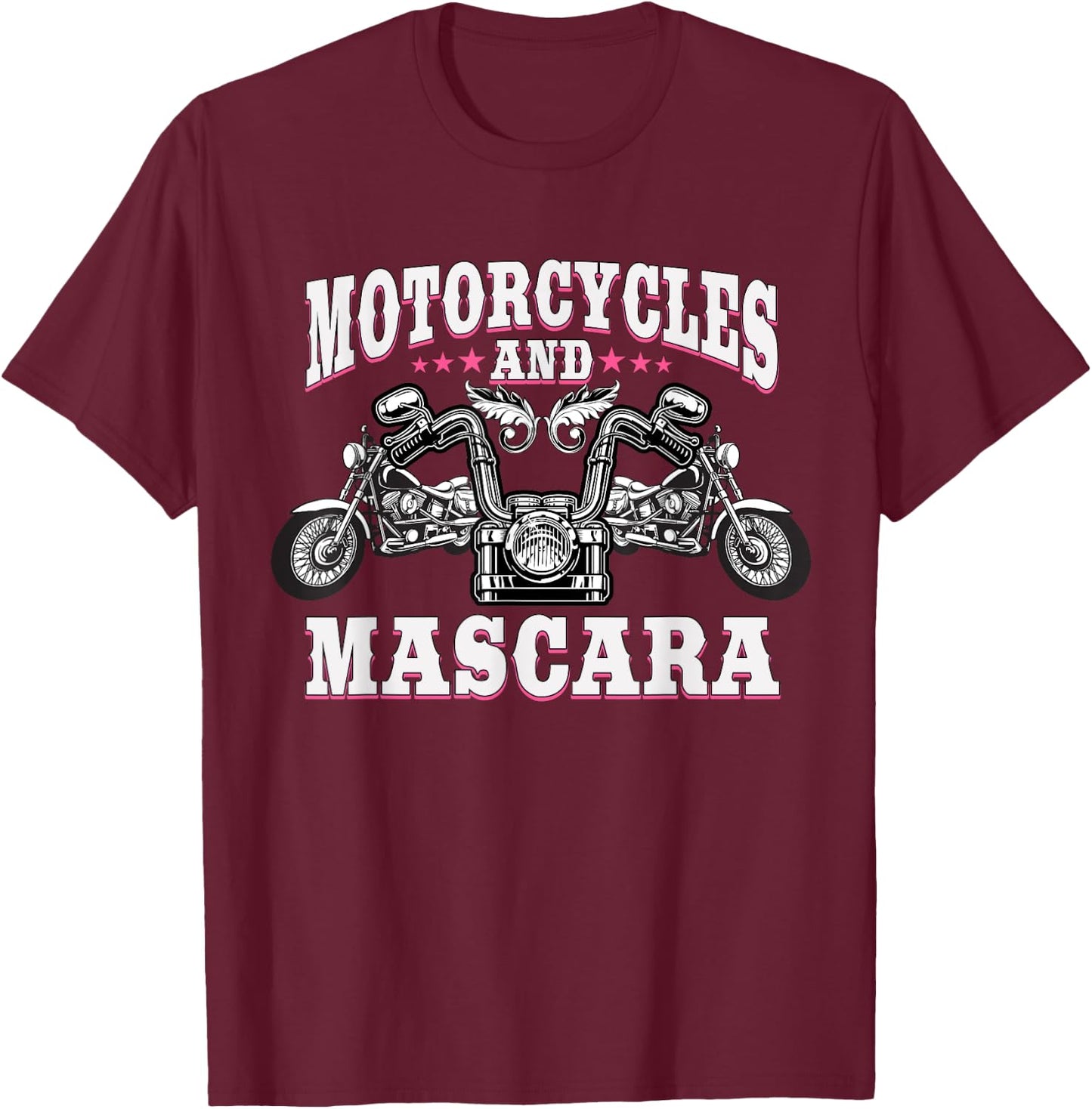 Funny Motorcycle Lover Designs For Girls Women Biker Female T-Shirt - T-Shirt | Maroon