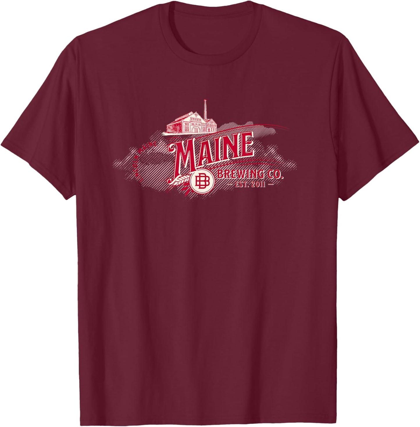 Maine Brewing Company T-Shirt - T-Shirt | Maroon