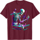 Skeleton Playing Billiard Halloween Costume Sport Pool T-Shirt - T-Shirt | Maroon