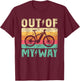 Out of the Way E-Bike Cyclist Cycling Electric Bicycle T-Shirt - T-Shirt | Maroon