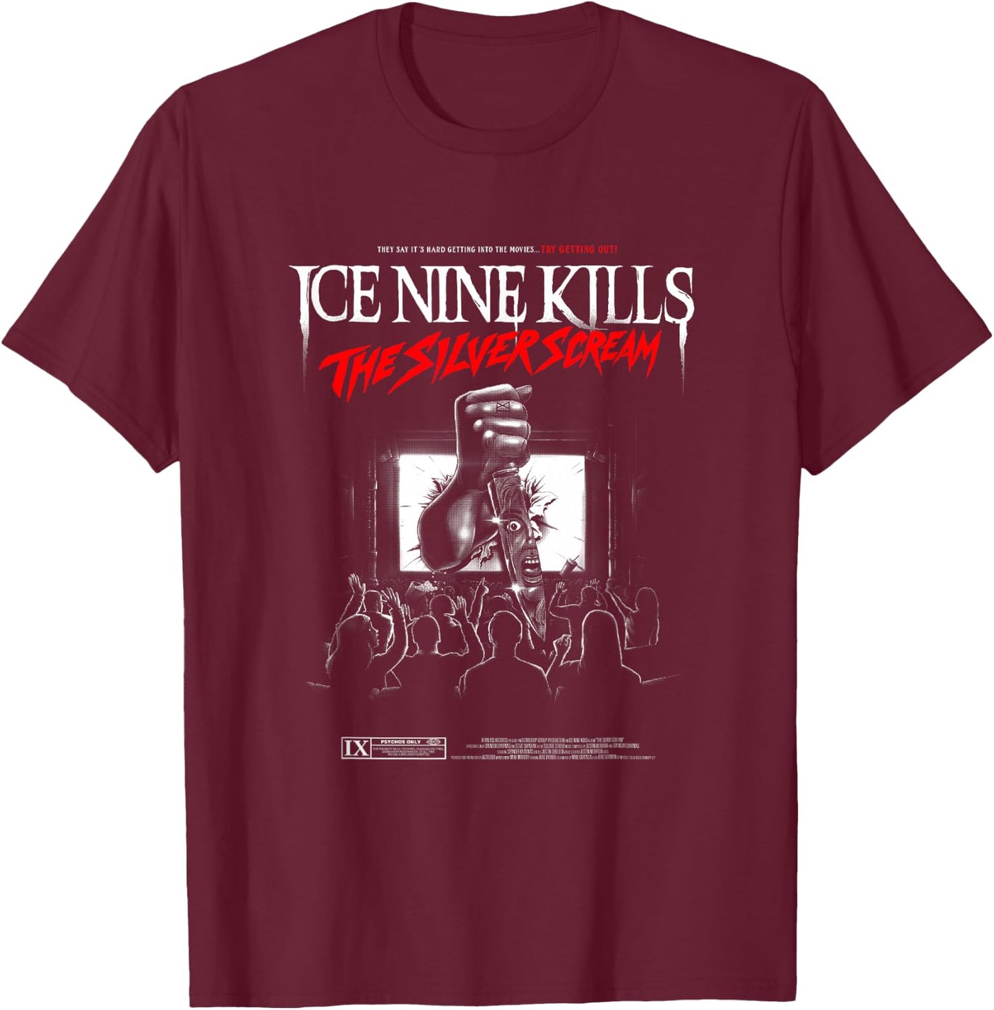Ice Nine Kills - The Silver Scream Cover T-Shirt - T-Shirt | Maroon