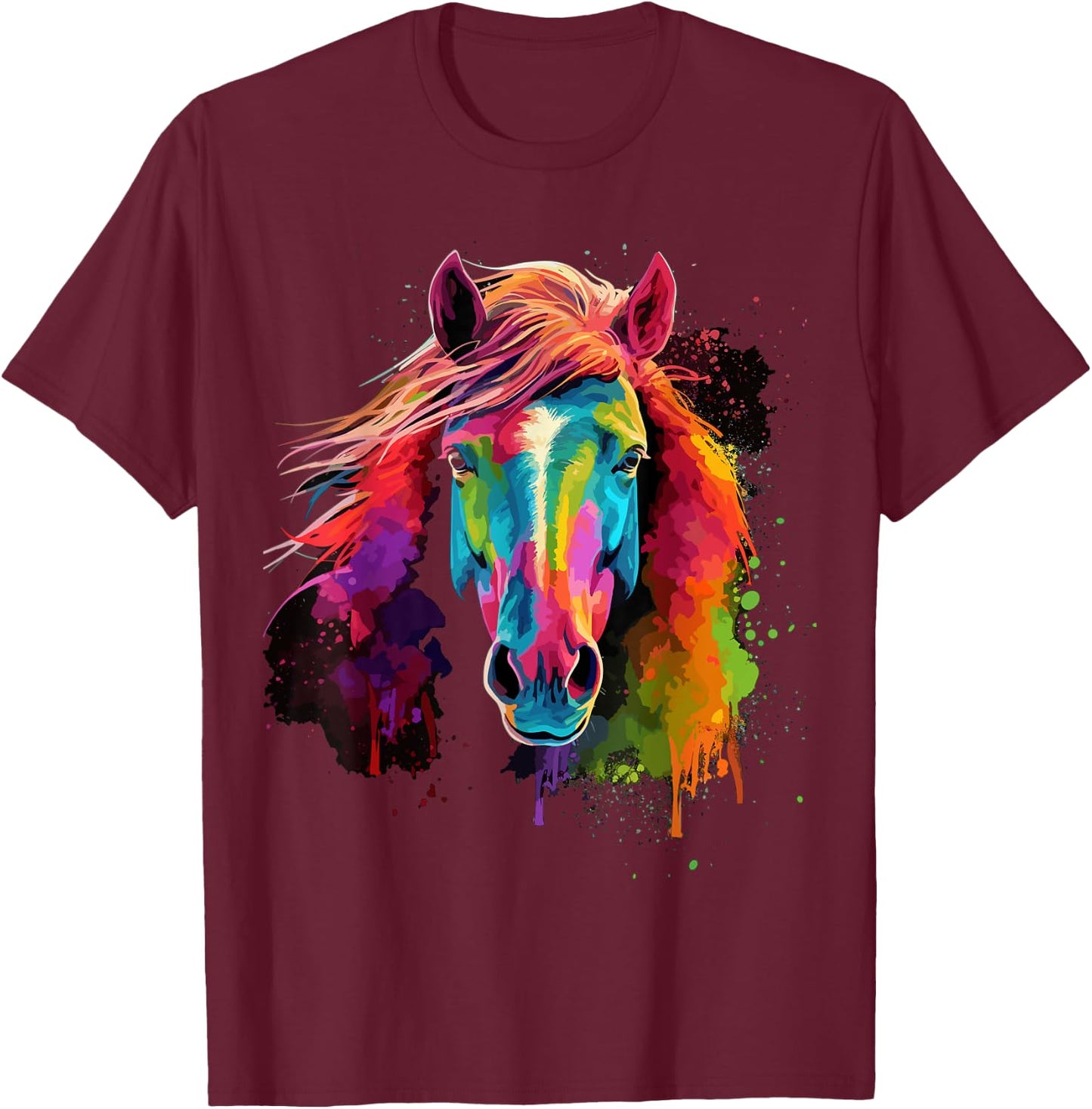 Icelandic Horse Riding Dressage Show Jumping Horse Stable T-Shirt - T-Shirt | Maroon