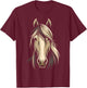 Horse Face Men Women kids Horse Lover T-Shirt - T-Shirt | Maroon