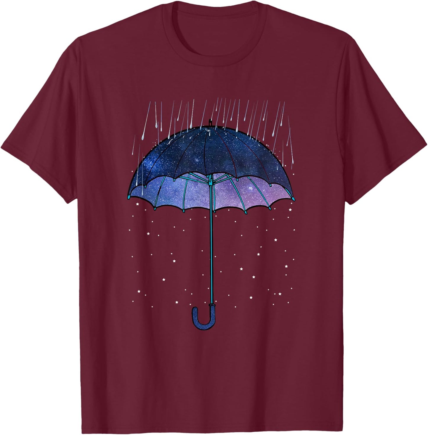Rain Purple Umbrella For Violet Favorite Color T-Shirt - T-Shirt | Maroon