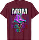 Mom of Roller Girl Roller Skating Birthday Matching Family T-Shirt - T-Shirt | Maroon