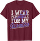I Wear Periwinkle For My Grandpa Stomach Cancer Awareness T-Shirt - T-Shirt | Maroon