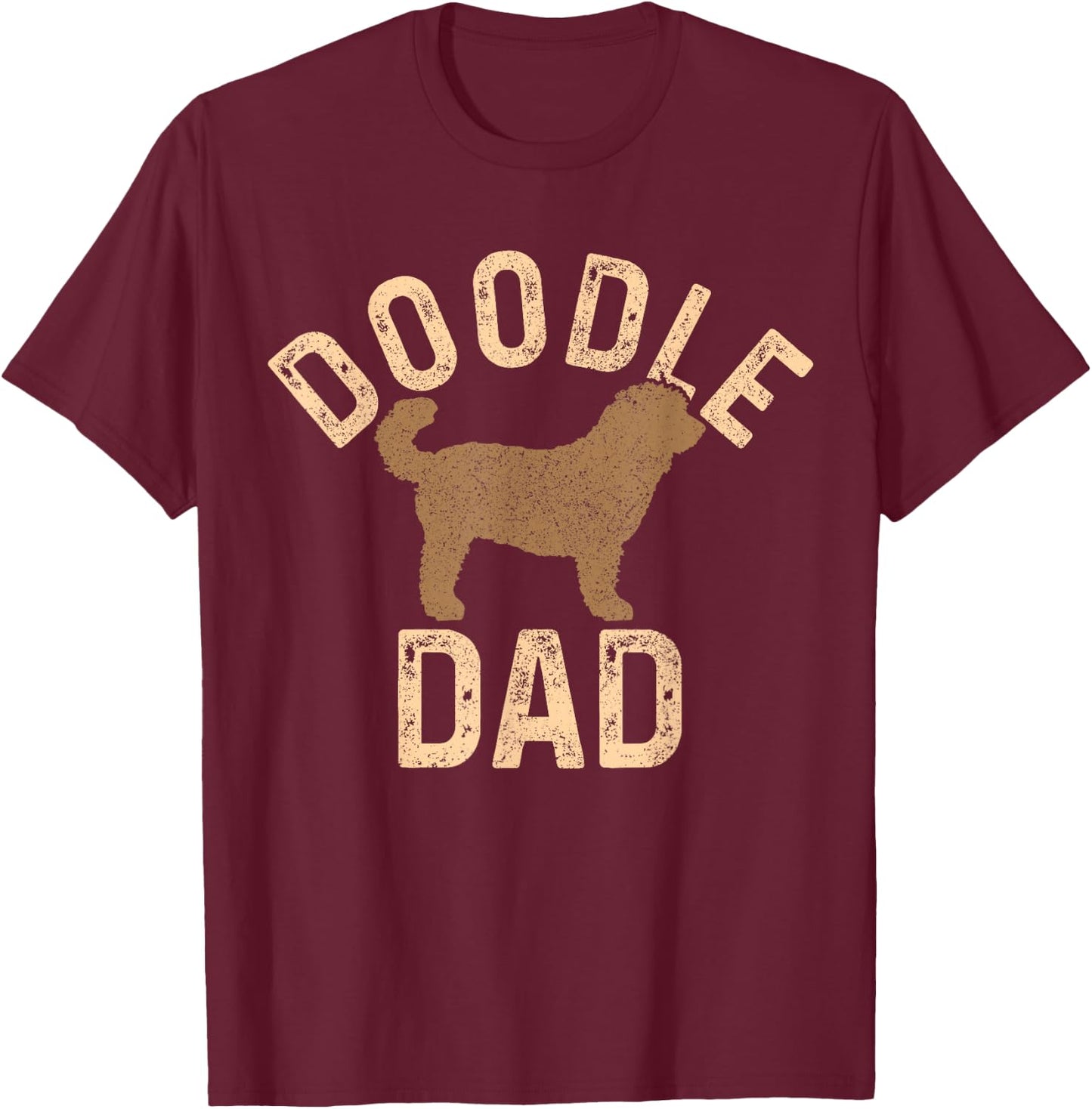 Doodle Dad Goldendoodle Papa Funny Dog T-Shirt - T-Shirt | Maroon