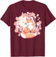 Fox Japanese Cherry Blossom Flower Butterfly Vintage T-Shirt - T-Shirt | Maroon