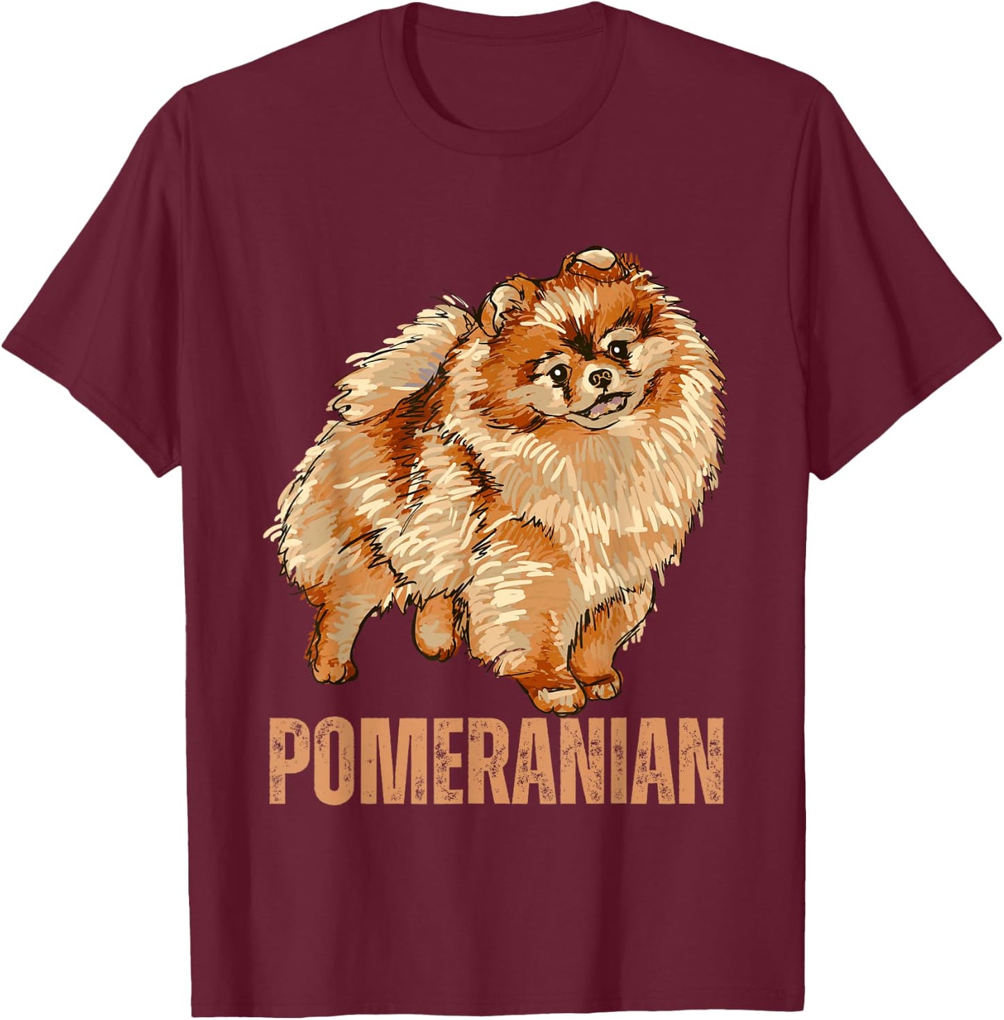 Sarcastic Dog Shirts Co18 Pomeranian Kids Black Small Short Sleeve T-Shirt - T-Shirt | Maroon
