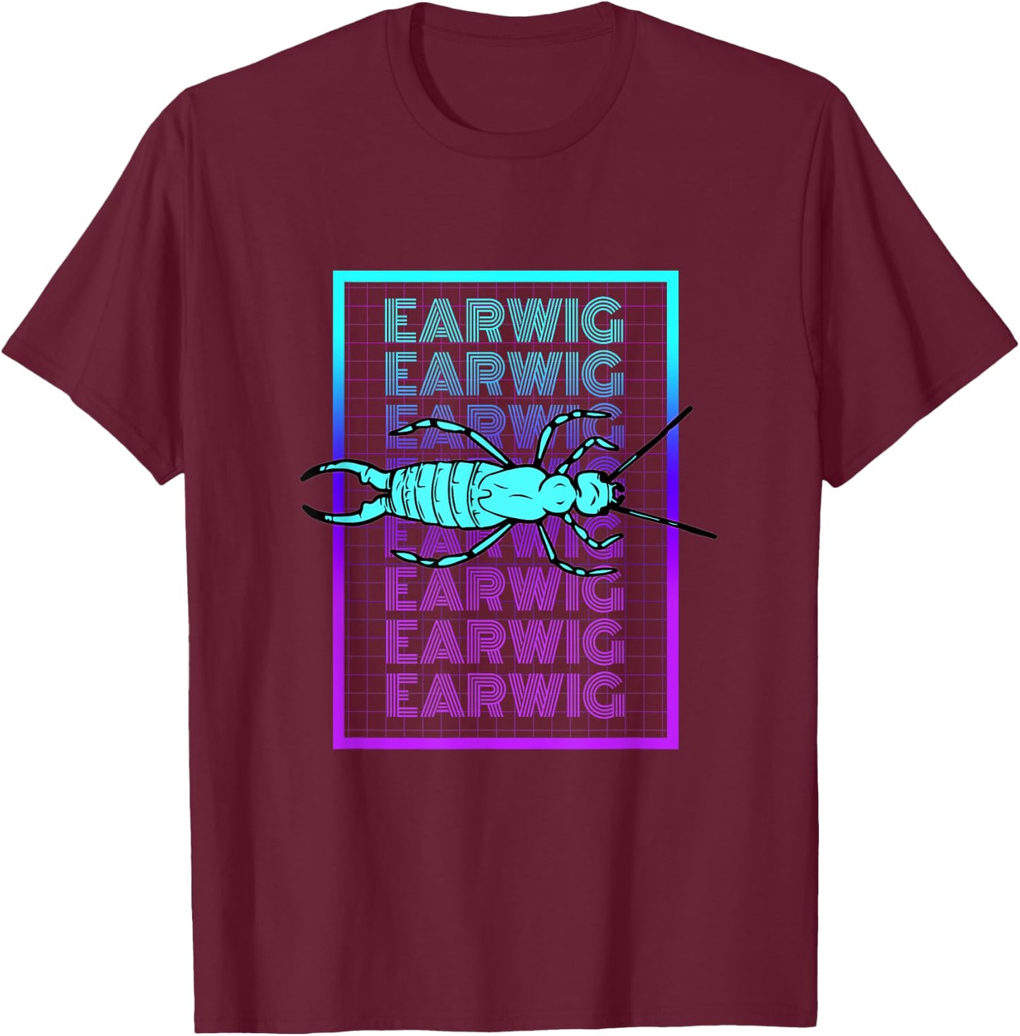 Earwig Scavenger Vintage Retro Earwig T-Shirt - T-Shirt | Maroon