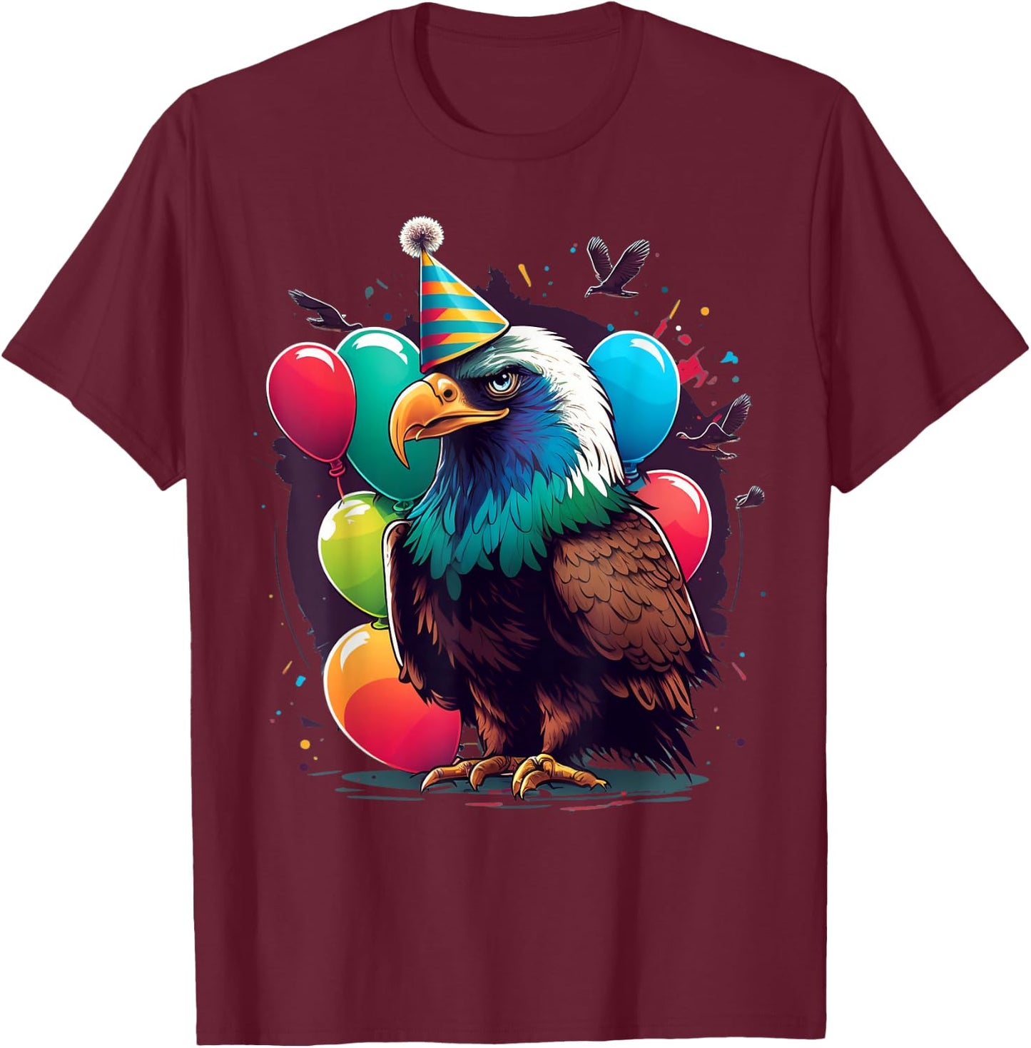 Celebration Eagle Event Birthday Party Eagle T-Shirt - T-Shirt | Maroon