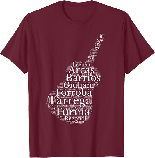 Classical guitar T-Shirt - T-Shirt | Maroon