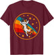 Cute Vintage Calico Cat Retro Space Cat T-Shirt - T-Shirt | Maroon