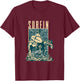Surfin | Cowboy Cowboy With Surfboard | Surfing Surfer T-Shirt - T-Shirt | Maroon
