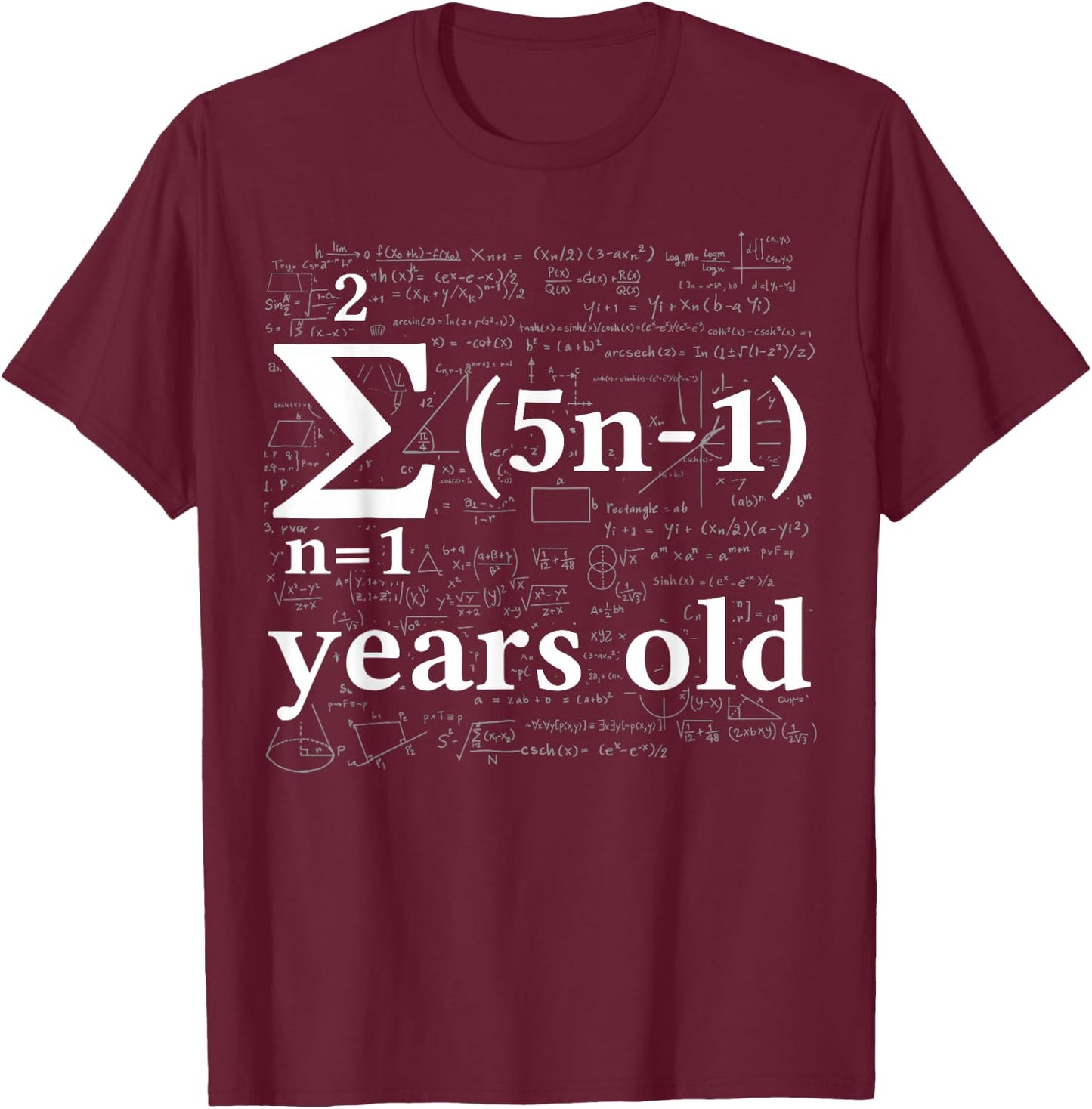 Math 13 Birthday Boy 13 yr 13 Year Old Boy 13th Birthday T-Shirt - T-Shirt | Maroon