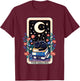 The Reader Tarot Card Cute Cat On Books Stack Book Lover Men Women T-Shirt - T-Shirt | Maroon
