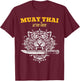 Muay Thai Sak Yant MMA Tattoo Tiger Lion Knife Martial Art T-Shirt - T-Shirt | Maroon