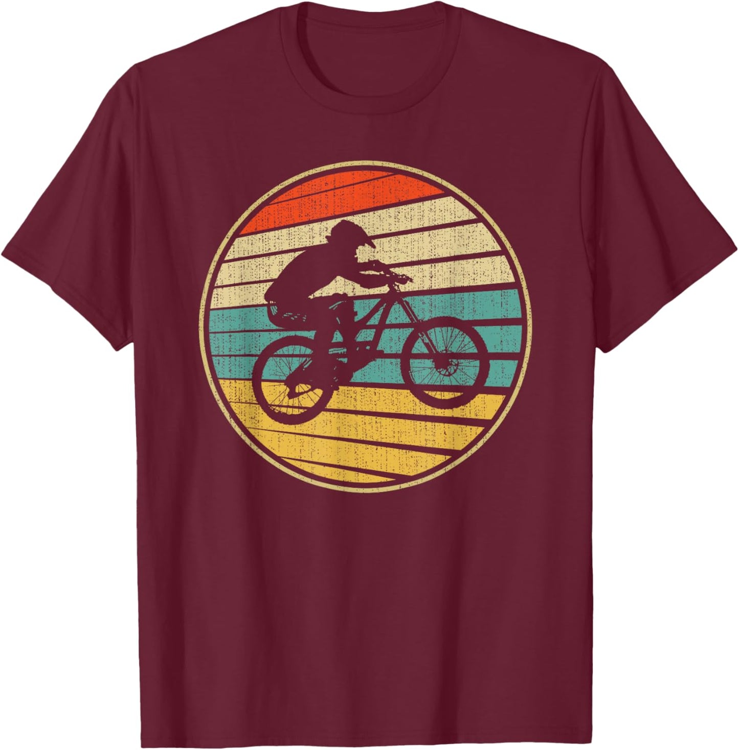 Vintage BMX Rider Retro Bike Bicycle Stunt Racing 70s 80s T-Shirt - T-Shirt | Maroon