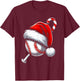 Christmas Santa Hat Baseball Matching Family Pajamas Sport T-Shirt - T-Shirt | Maroon