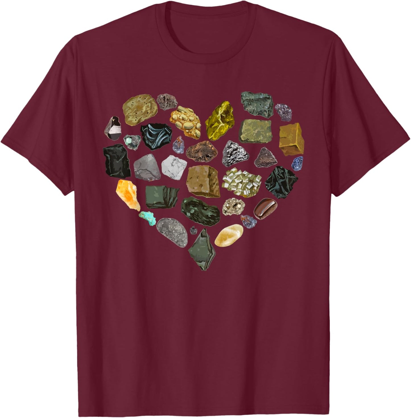 Funny Rock Collector Art Women Rockhounds Geology T-Shirt - T-Shirt | Maroon