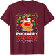 Podiatry Christmas Crew Reindeer Face Red Plaid Podiatrist T-Shirt - T-Shirt | Maroon