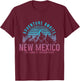 New Mexico The Land of Enchantment Vintage Mountains Hiking T-Shirt - T-Shirt | Maroon