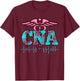 Pink And Blue Leopard CNA Nurse Christmas Pajamas For Team T-Shirt - T-Shirt | Maroon