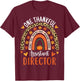 Thankful Assistant Director Thanksgiving School Secretary T-Shirt - T-Shirt | Maroon