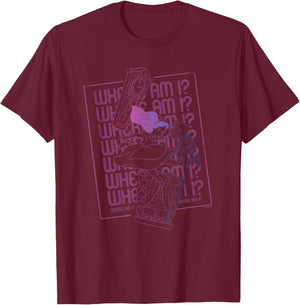 Disney Alice in Wonderland Rabbit Hole Falling Where Am I T-Shirt - T-Shirt | Maroon