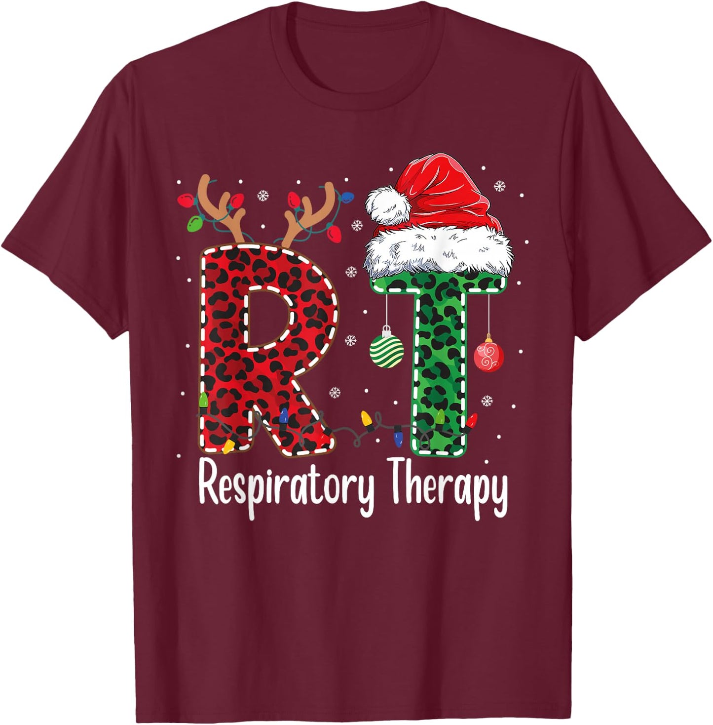 Respiratory Therapist funny christmas Future Nurse design T-Shirt - T-Shirt | Maroon